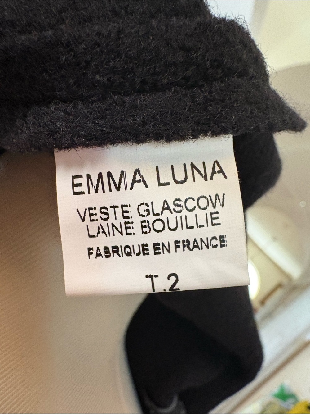100% Virgin Wool Emma Luna M.T.T. Black Asymmetric Button-Front Women's Jacket - Picture 7 of 14
